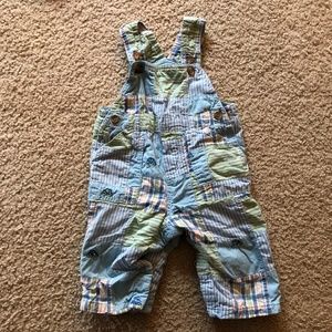 Children's Place madras overalls